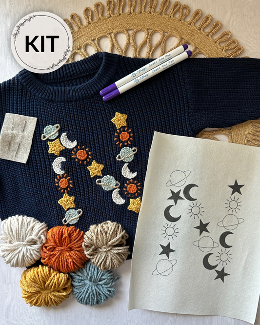 Galaxy Letter Embroidery DIY Kit (A-Z) & (0-9)