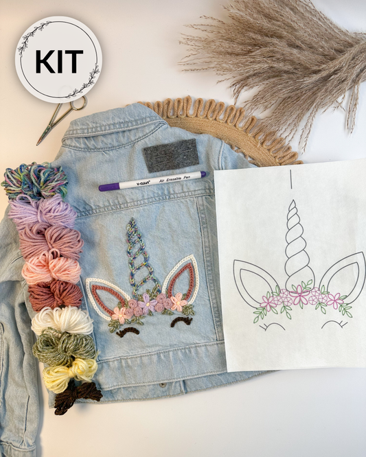 Unicorn Face Embroidery DIY Kit