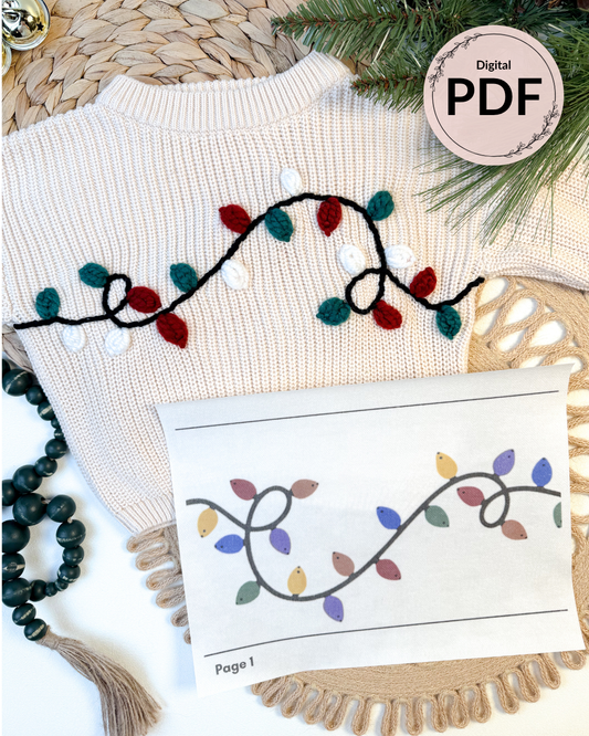 Christmas Light Embroidery Patterns (Digital Download)