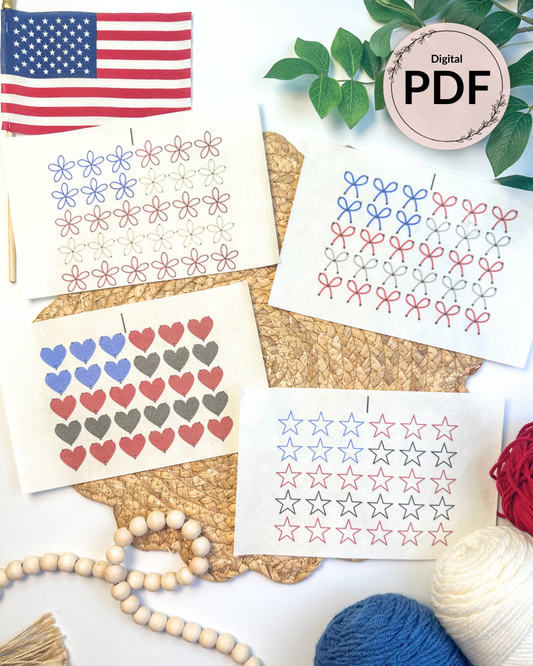 Flag Embroidery Patterns (Digital Download) - & Non-American Flags!