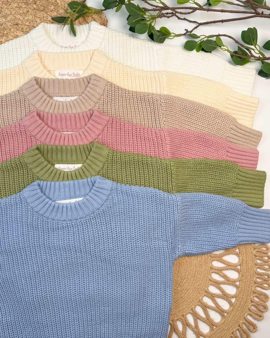 BABYL ホリデーニット【XLサイズ】 100% Cotton Knit Sweaters for Hand-Embroidery – Aspen Lyn Outlet