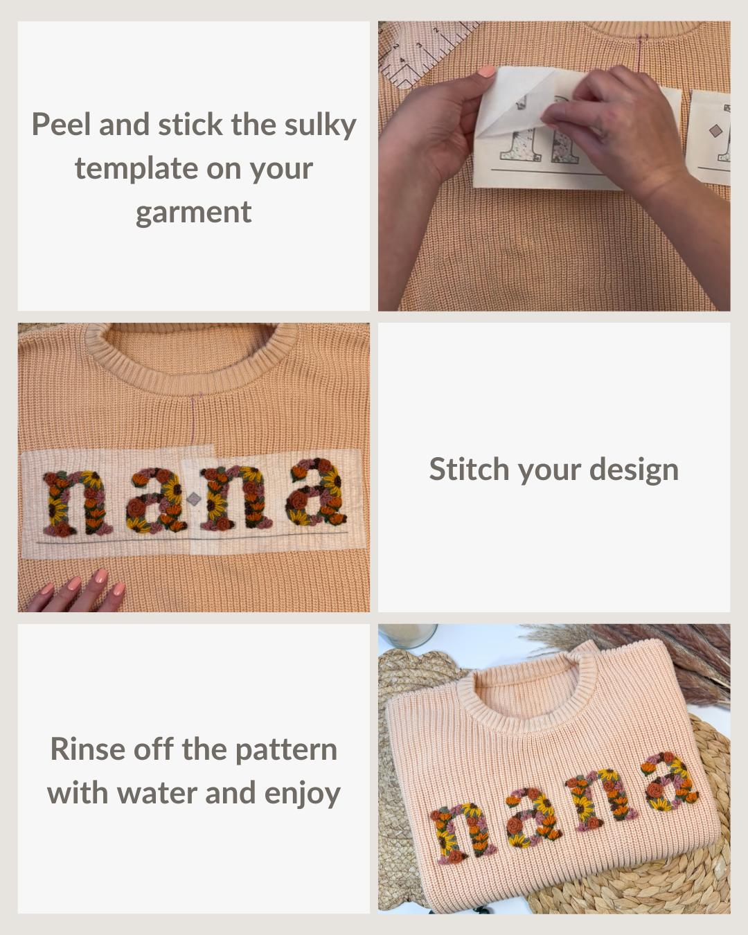 Big Sis Wildflower Letter Yarn Embroidery DIY Kit