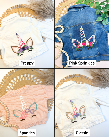 Kit de broderie DIY « Visage de licorne »
