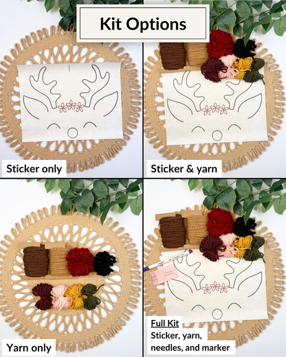 Kit de broderie DIY « Tête de renne »