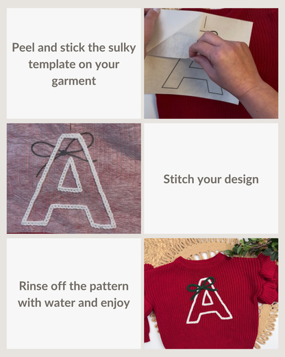 Motifs de broderie de lettres/chiffres Tournesol et Marguerite (A-Z) et (1-9) Kit de bricolage de broderie de fil