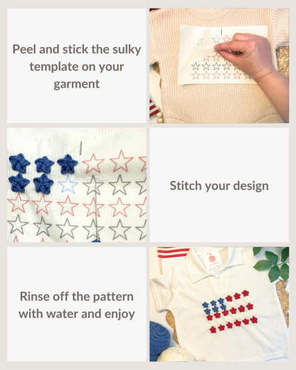 Kit de broderie de drapeaux DIY