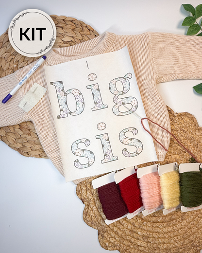 Big Sis Wildflower Letter Yarn Embroidery DIY Kit
