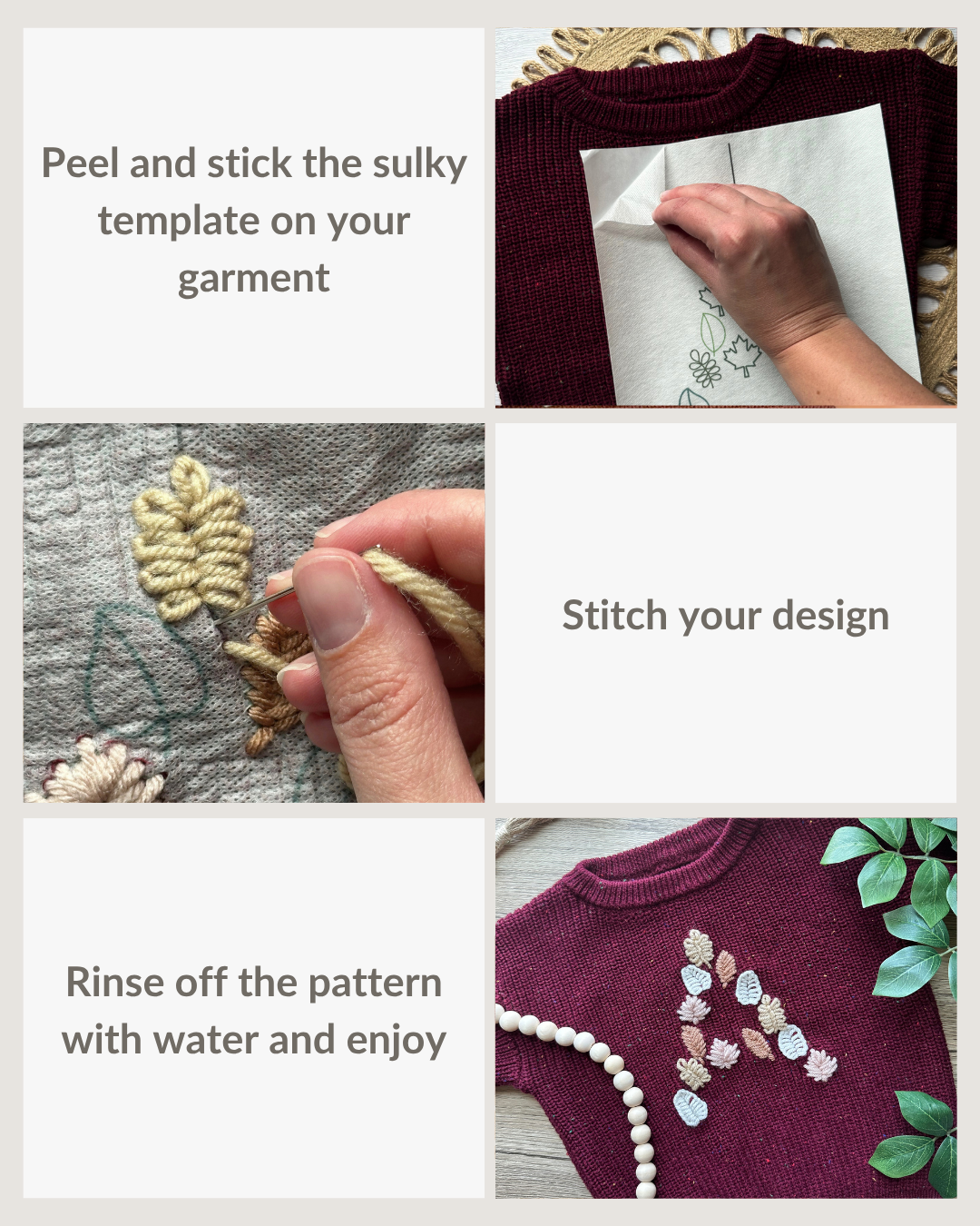 Motifs de broderie de lettres en feuille (A-Z) et (0-9) (Téléchargement numérique)