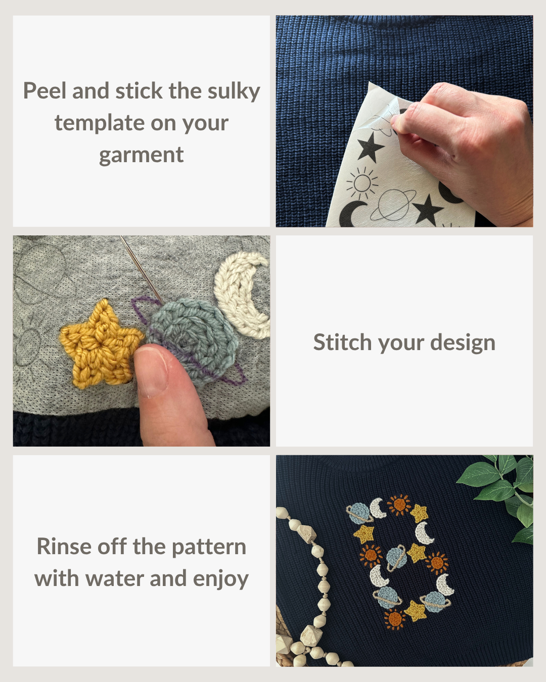 Galaxy Letter Embroidery Patterns (A-Z) & (0-9) (Digital Download)