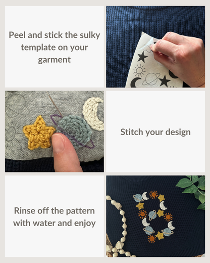 Galaxy Letter Embroidery Patterns (A-Z) & (0-9) (Digital Download)
