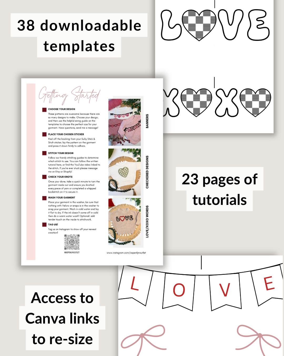 Valentine's Day Banners and Words (Digital Download)