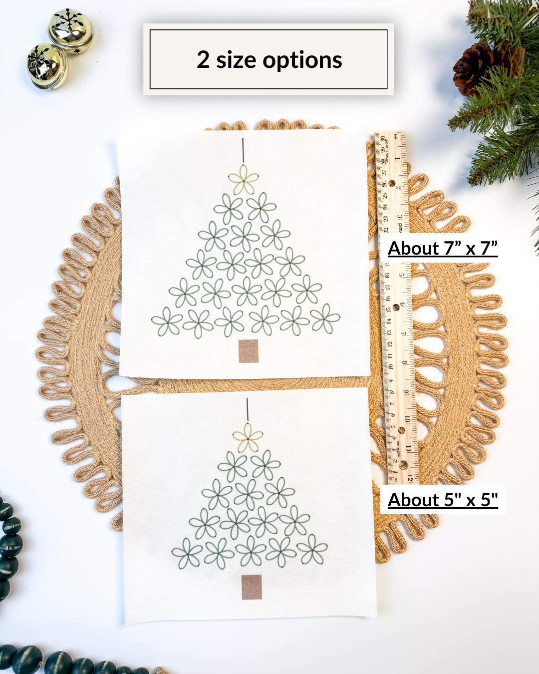 Christmas Tree Symbol Yarn Embroidery DIY Kit