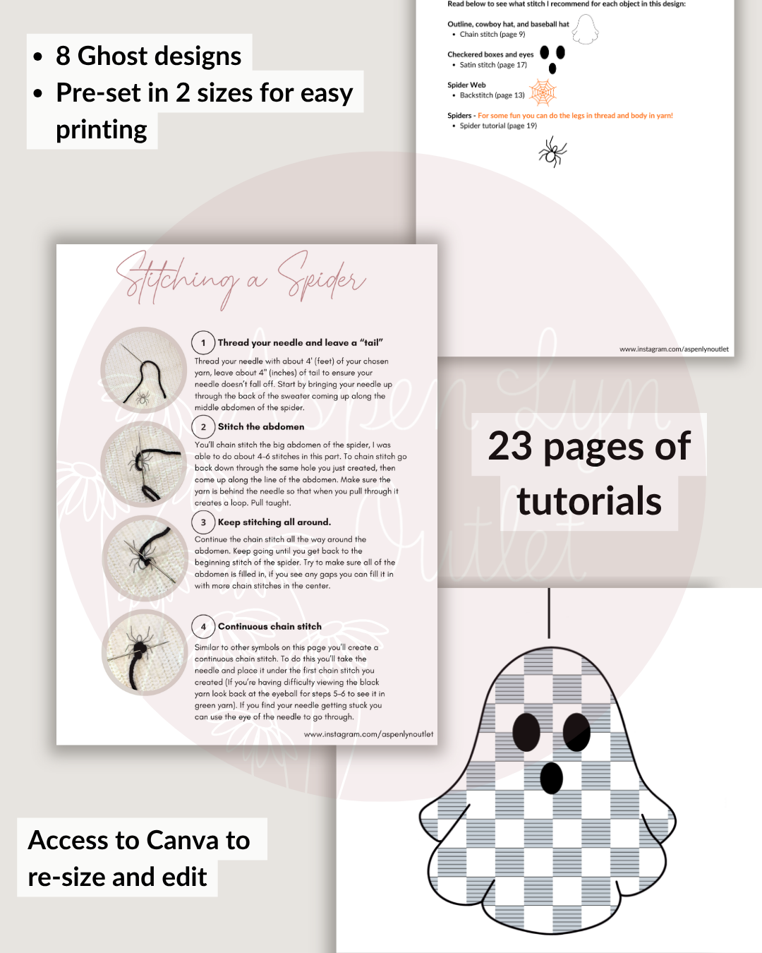 Ghost Gender Neutral Templates (Digital Download)