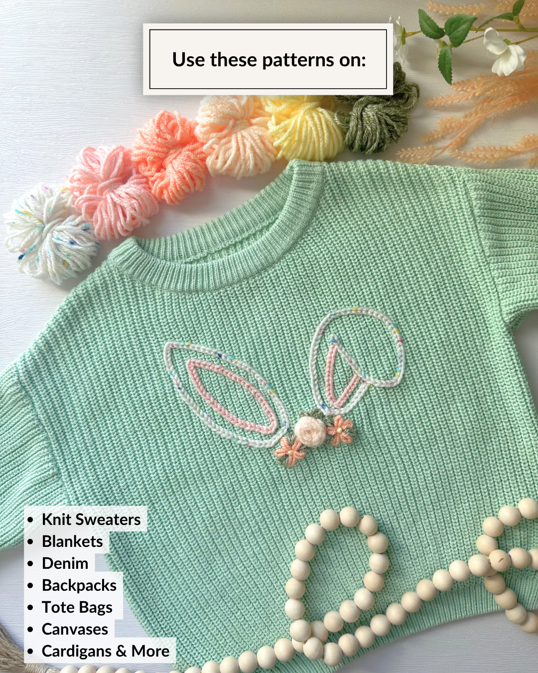 Easter Bunny Face Embroidery DIY Kit