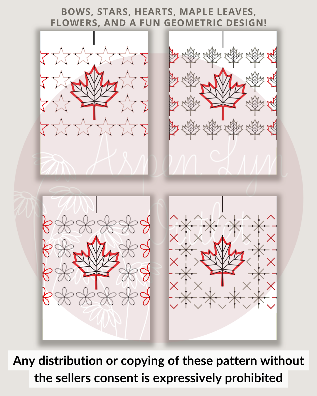 Canadian Flag Embroidery Patterns (Digital Download)