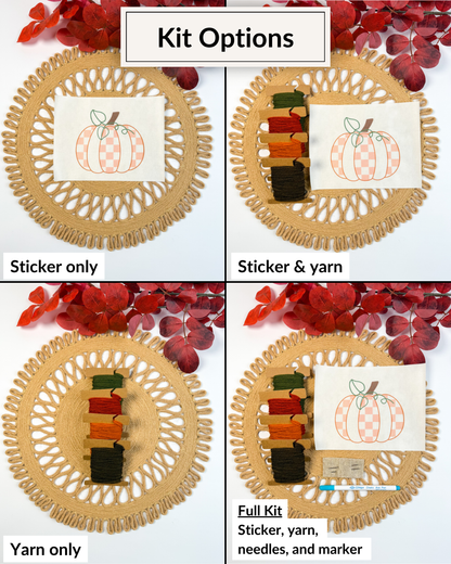 Kit de broderie DIY Citrouille d'automne