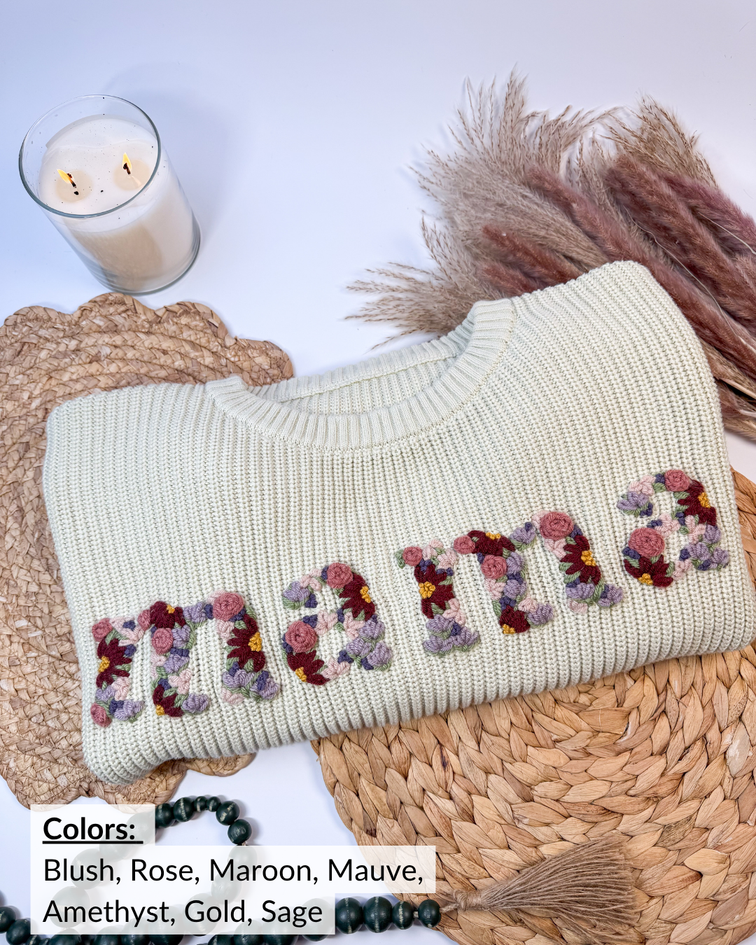 Big Sis Wildflower Letter Yarn Embroidery DIY Kit