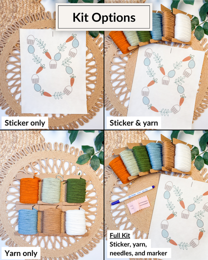 Kit de broderie DIY : contours de lapin de Pâques pour fil
