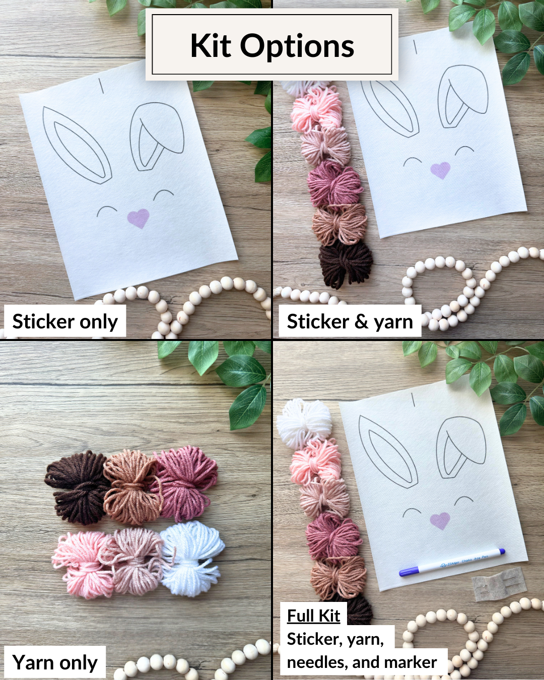 Easter Bunny Face Embroidery DIY Kit