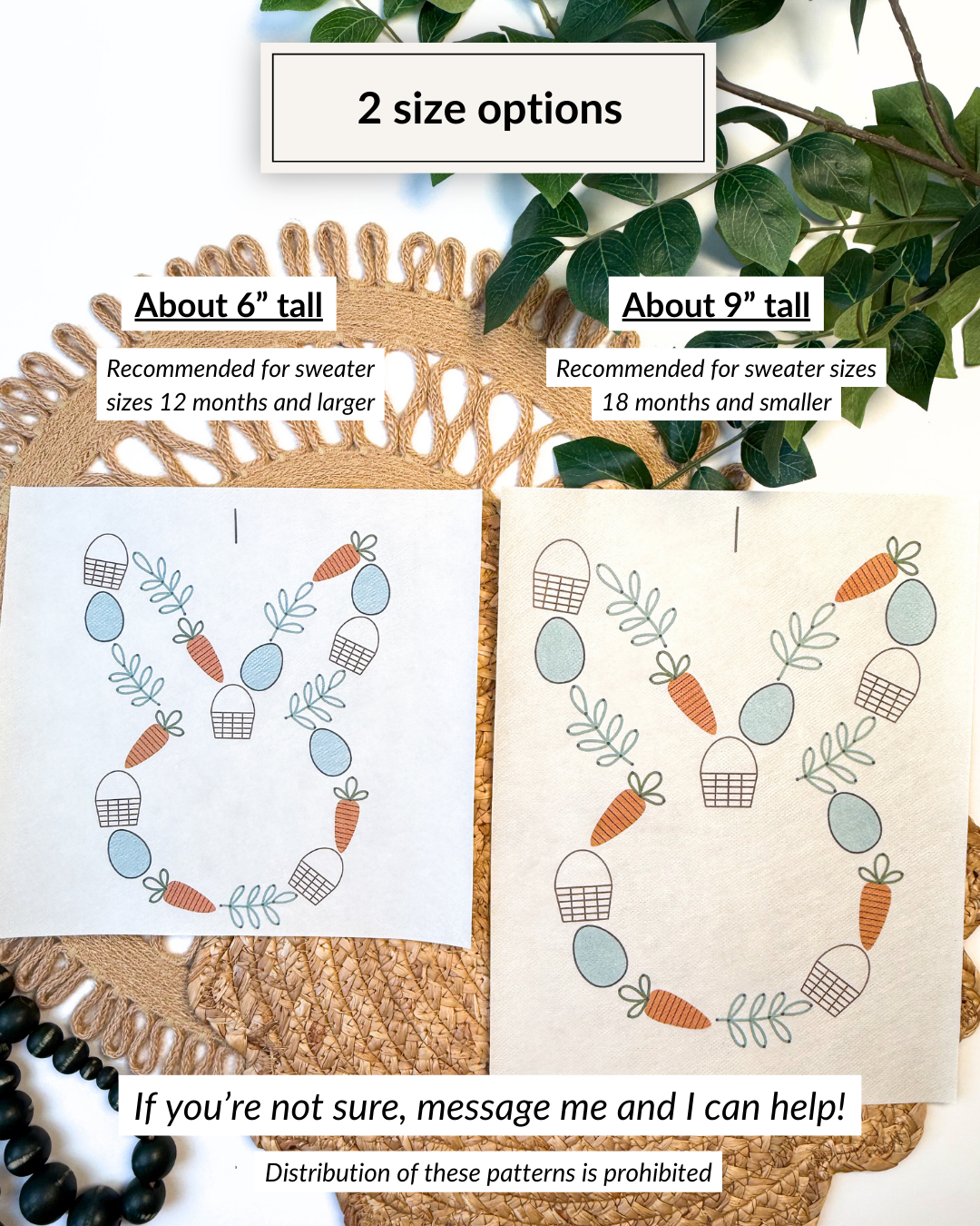 Easter Bunny Outlines Yarn Embroidery DIY Kit