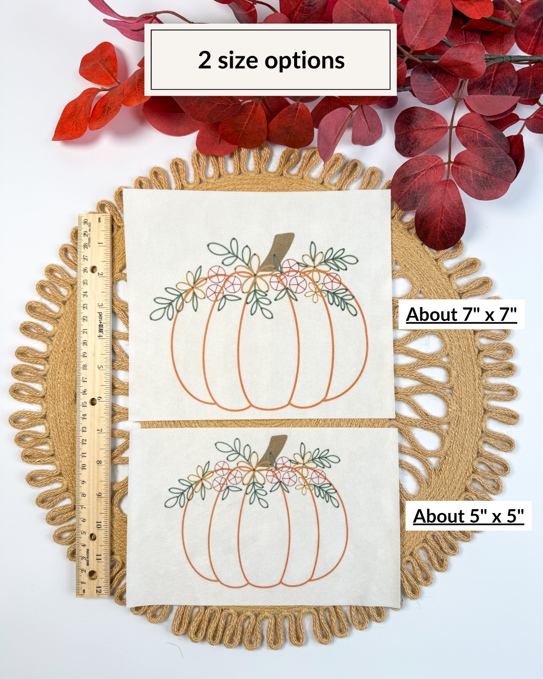Kit de broderie DIY Citrouille d'automne