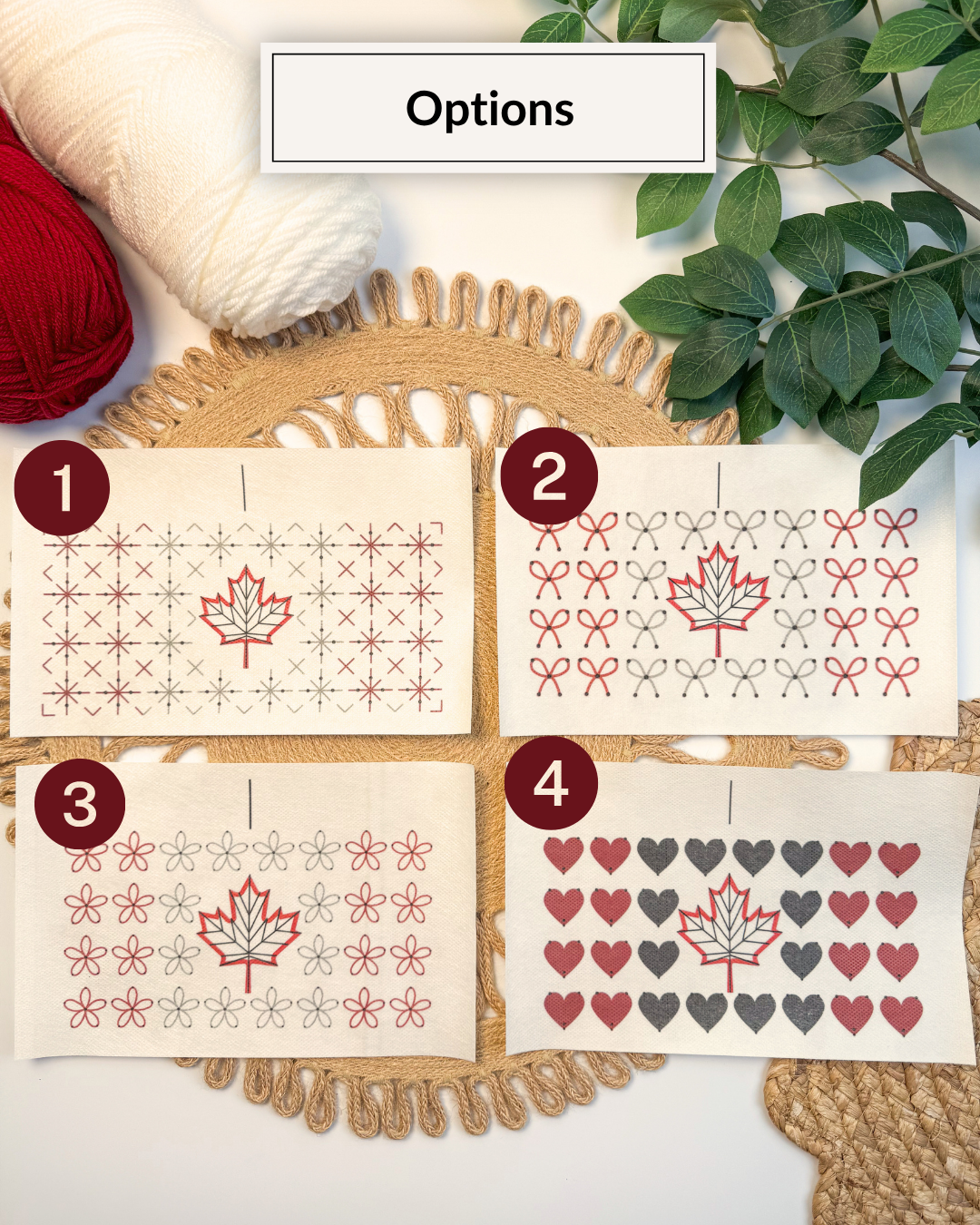 Canadian Flag Embroidery DIY Kit