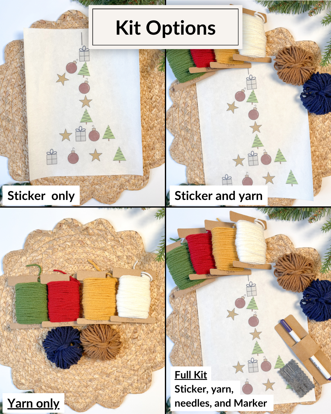 Christmas Letter Embroidery DIY Kit (A-Z) & (0-9)