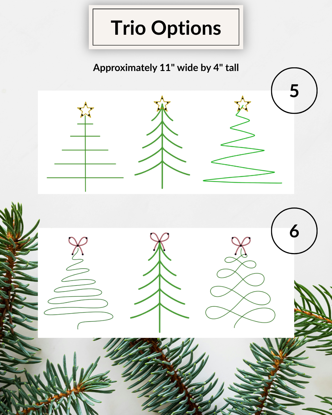 Christmas Tree Lines Yarn Embroidery DIY Kit