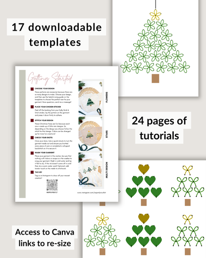 Christmas Tree Symbols Embroidery Patterns (Digital Download)