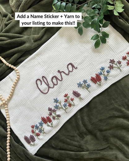 Kit DIY de broderie Couverture de fleurs sauvages