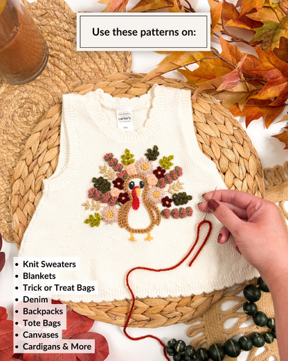 Motifs de broderie de lettres/chiffres Tournesol et Marguerite (A-Z) et (1-9) Kit de bricolage de broderie de fil