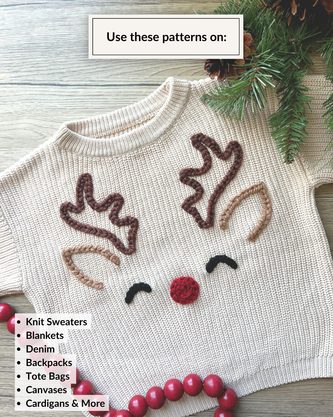 Kit de broderie DIY « Tête de renne »