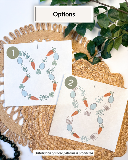 Kit de broderie DIY : contours de lapin de Pâques pour fil