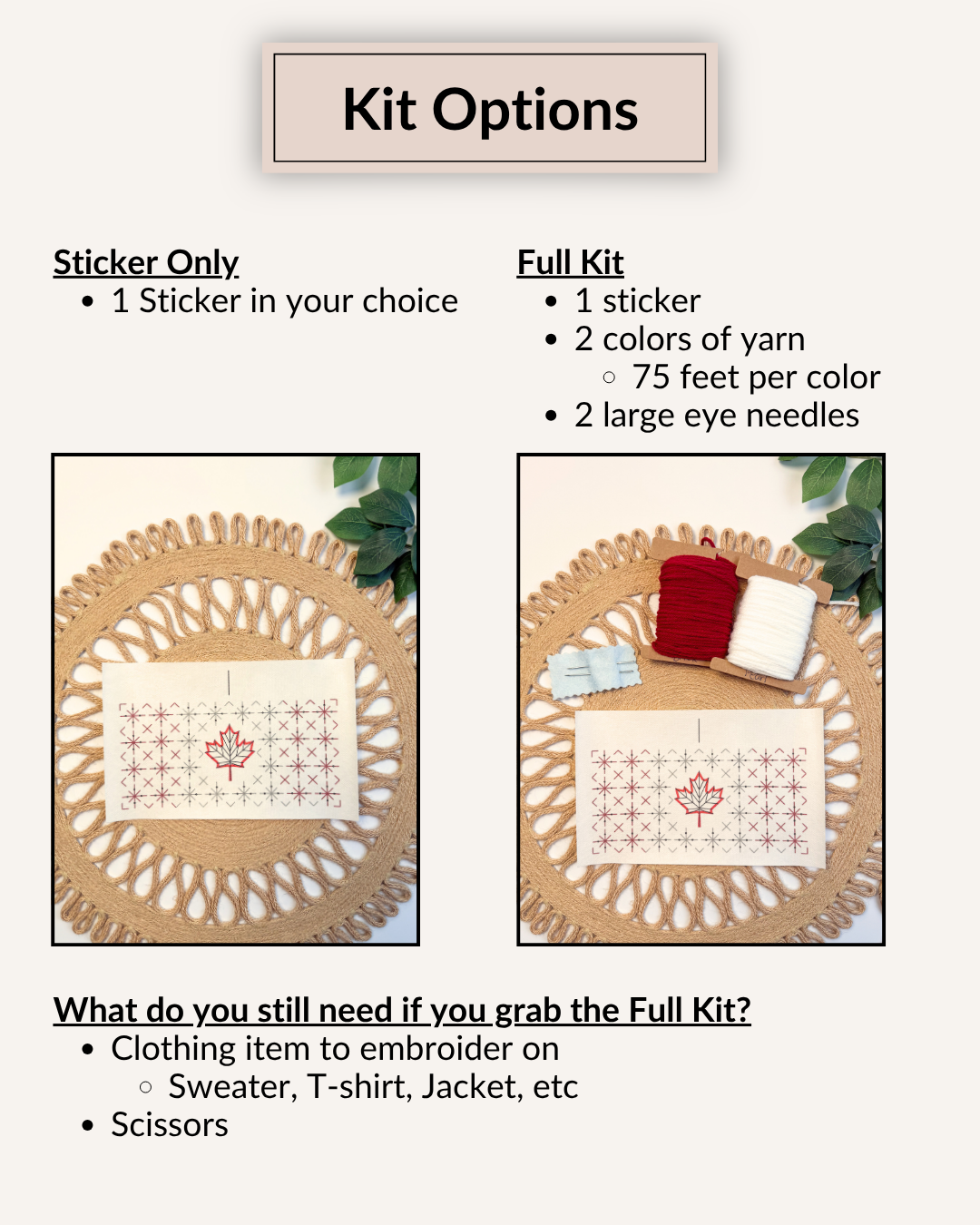 Canadian Flag Embroidery DIY Kit