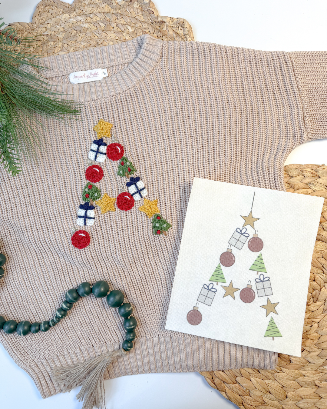 Christmas Alphabet and Number Embroidery Patterns (Digital Download)