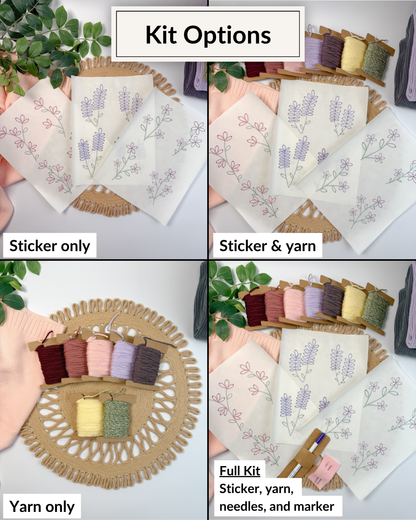Kit DIY de broderie Couverture de fleurs sauvages