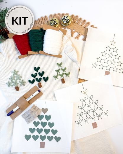 Christmas Tree Symbol Yarn Embroidery DIY Kit