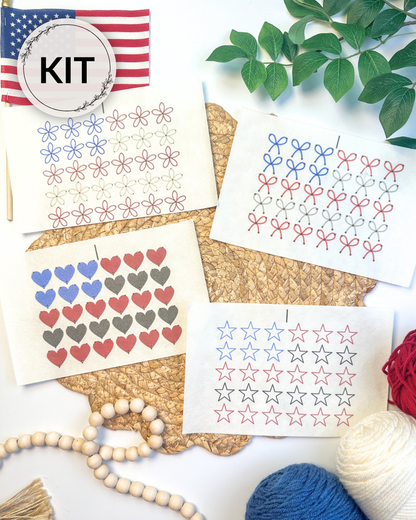 Kit de broderie de drapeaux DIY