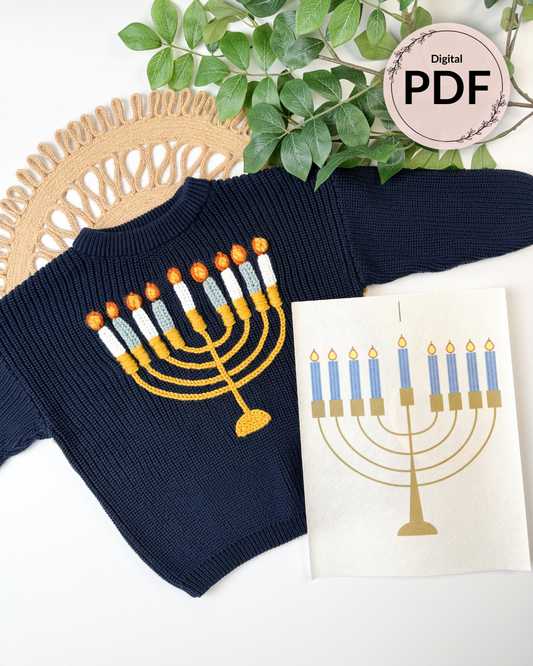 Hanukkah and Menorah Embroidery Patterns (Digital Download)