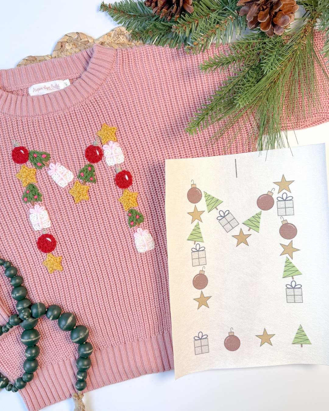 Christmas Letter Embroidery DIY Kit (A-Z) & (0-9)