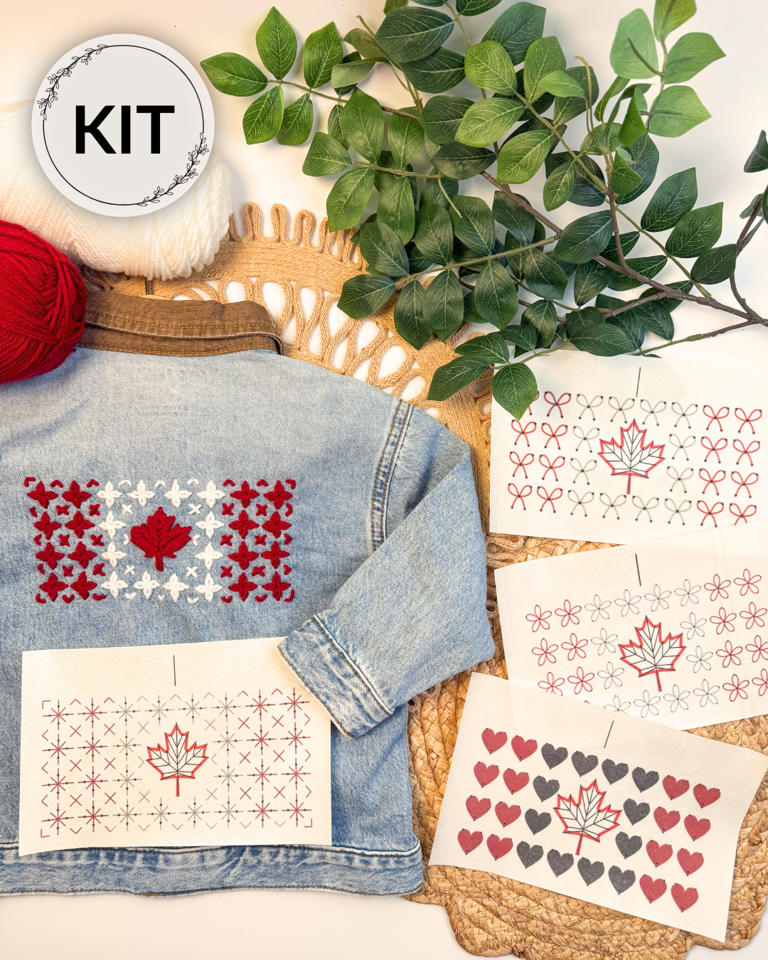 Canadian Flag Embroidery DIY Kit