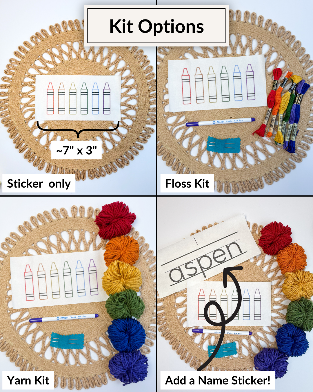 Rainbow Crayon Back to School DIY Kit