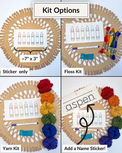Rainbow Crayon Back to School DIY Kit