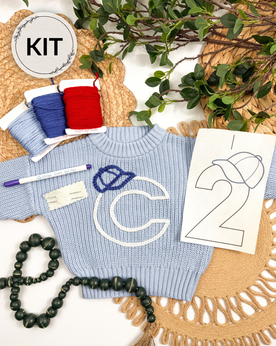 Motifs de broderie de lettres/chiffres Tournesol et Marguerite (A-Z) et (1-9) Kit de bricolage de broderie de fil