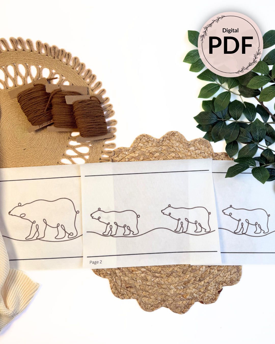 Bear Line Drawing (Digital Download)