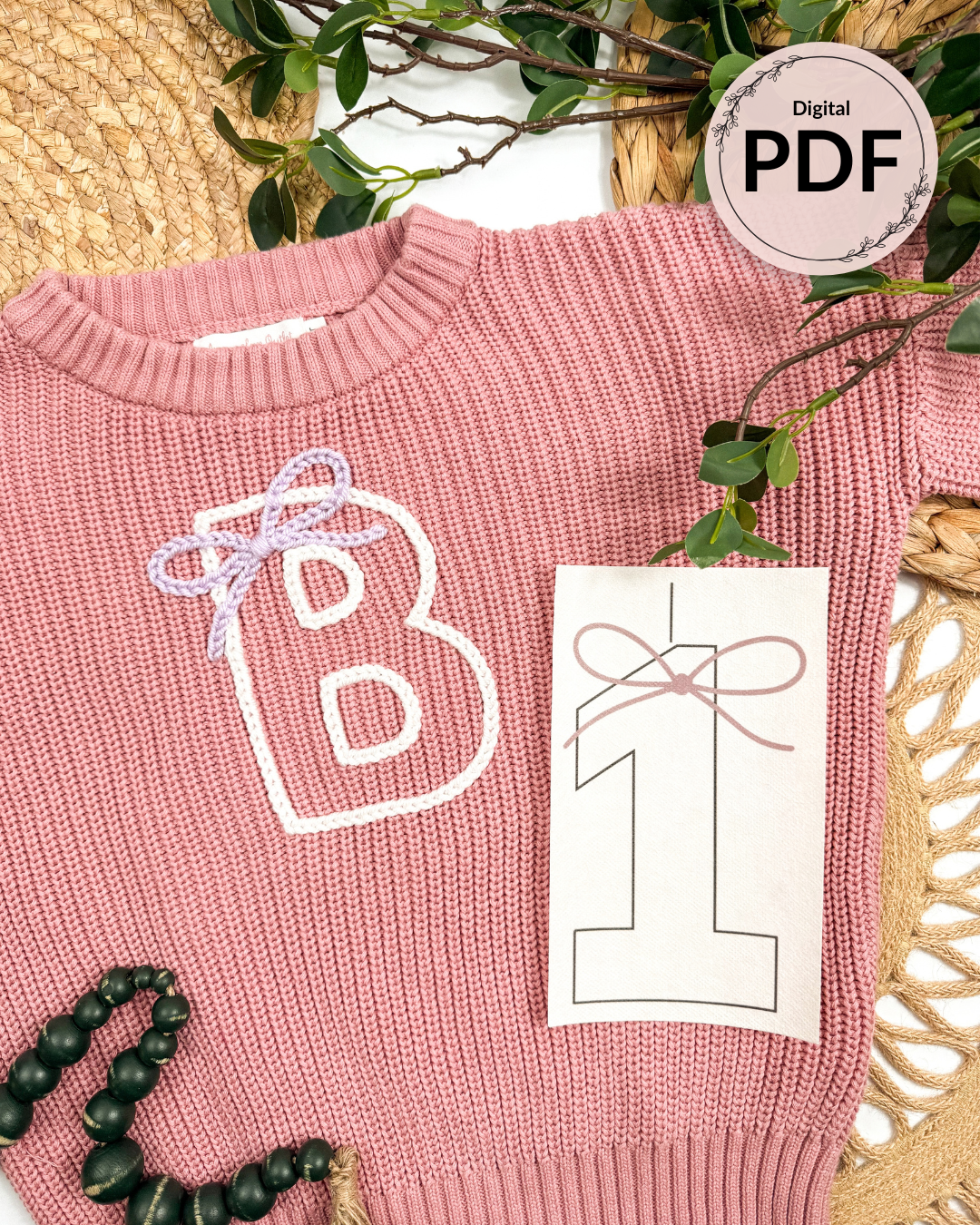 Bow Full Alphabet & Numbers (Digital Download)