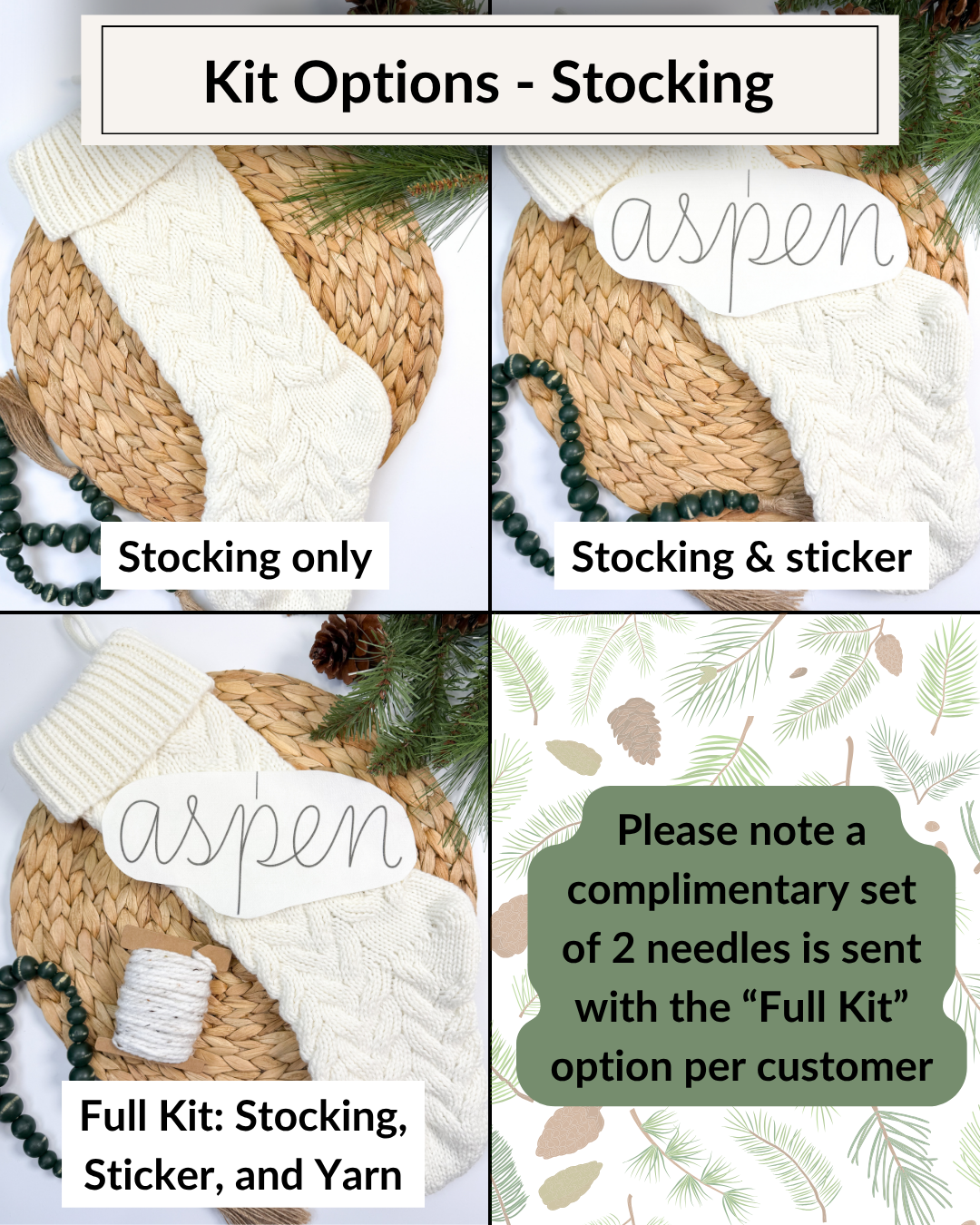 Kits complets de bas de Noël