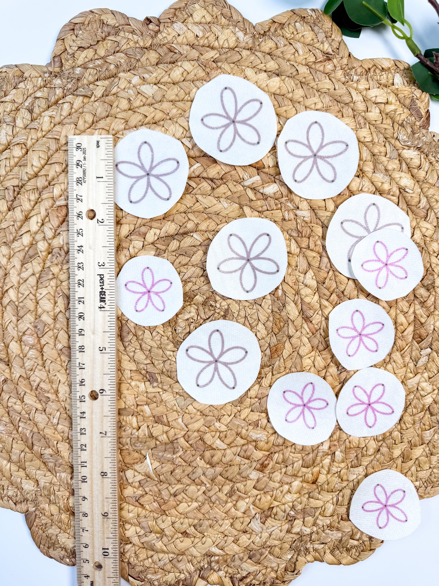 Small Daisy and Rose Flower Stick & Stitch Pack