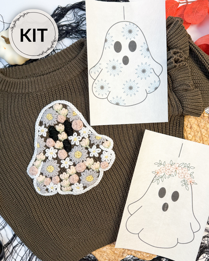 Motifs de broderie de lettres/chiffres Tournesol et Marguerite (A-Z) et (1-9) Kit de bricolage de broderie de fil