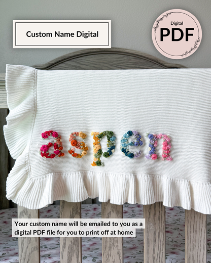Custom Name - Wildflower Letters (Digital Download)